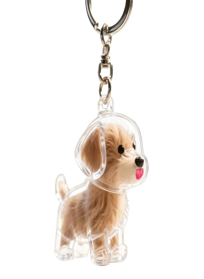 Manoai Dog Hair Keychain,Transparent Bottle for Fur,Dog Memorial Gifts for Loss,Pet Fur Keepsake,Dogs Hair Collector Keychain,Red Mouth - Image 1